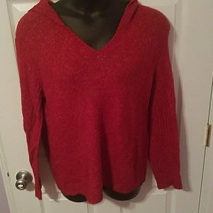 Lane Bryant 14 /16 1x hooded sweater red